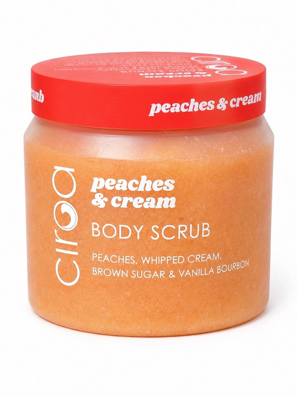 Ciroa Peaches & Cream Body Scrub - Orange Red Lid
